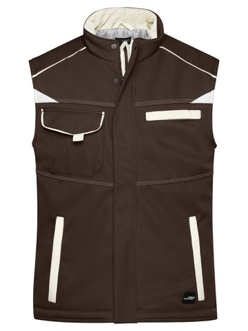 Workwear Softshell Padded Vest-Level 2 - BRSTO - BROWN-STONE