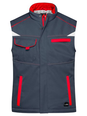Workwear Softshell Padded Vest-Level 2 - CBRD - CARBON-RED