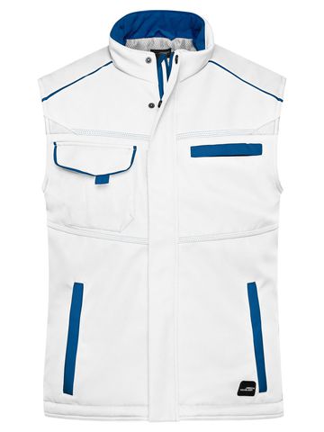 Workwear Softshell Padded Vest-Level 2 - WHRY - WHITE-ROYAL
