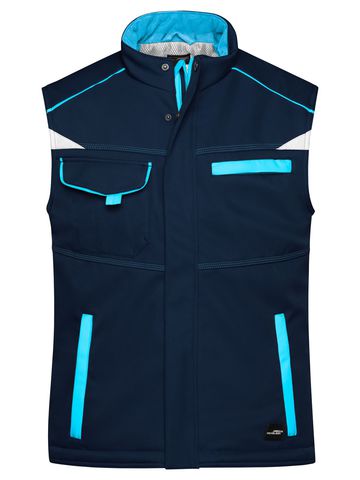 Workwear Softshell Padded Vest-Level 2 - NYTU - NAVY-TURQUOISE