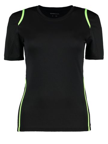 T-Shirt Cooltex Women - BFL - black-fluorescent lime