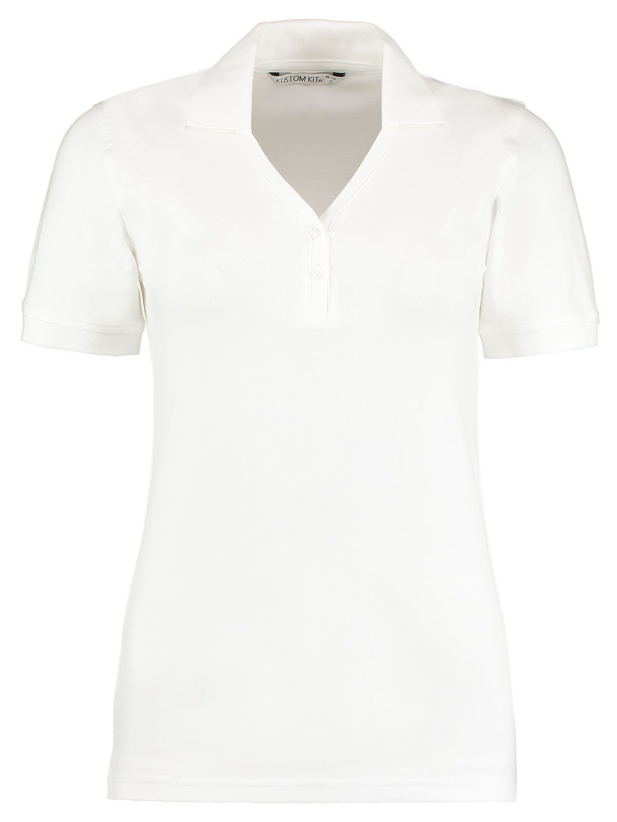 Regular Fit Comfortec® V Neck Polo - White