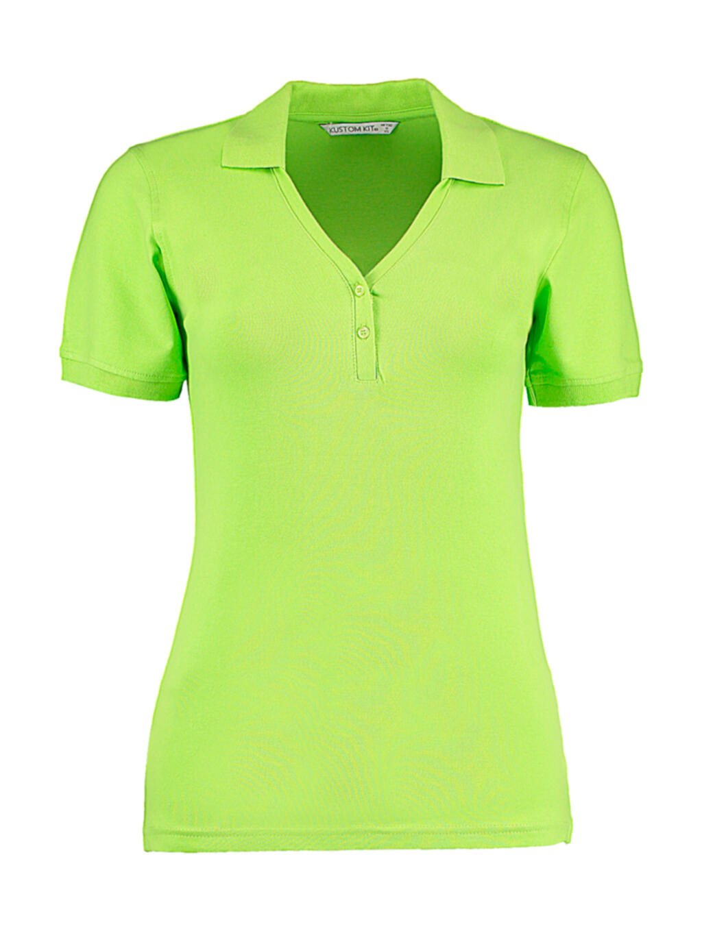 Regular Fit Comfortec® V Neck Polo - LIM - Lime