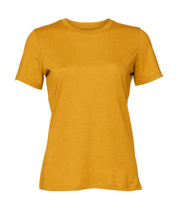 Women s Relaxed CVC Short Sleeve Tee - 646 - HEATHER MUSTARD
