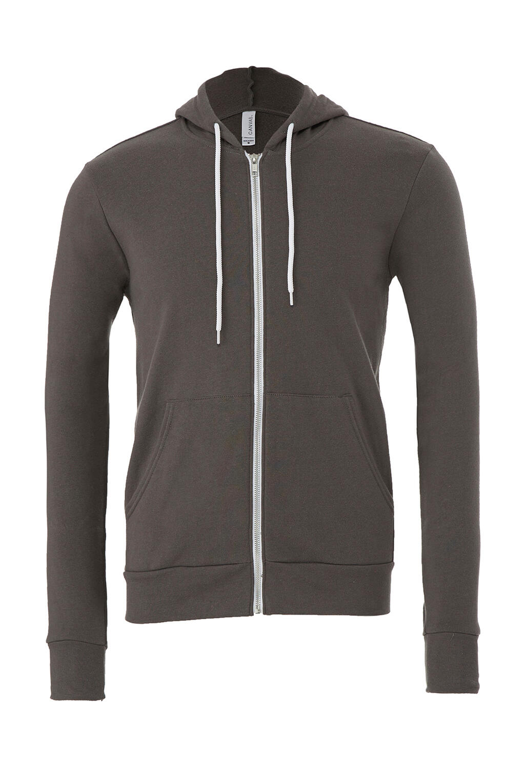 Unisex Poly-Cotton Fleece Full-Zip Hoodie - 73 - Asphalt