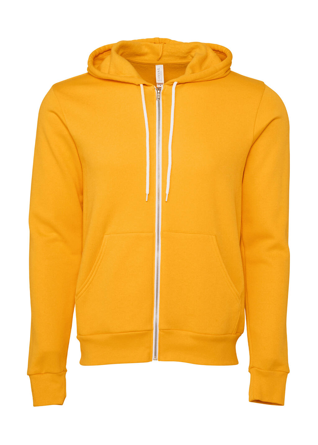 Unisex Poly-Cotton Fleece Full-Zip Hoodie - Gold