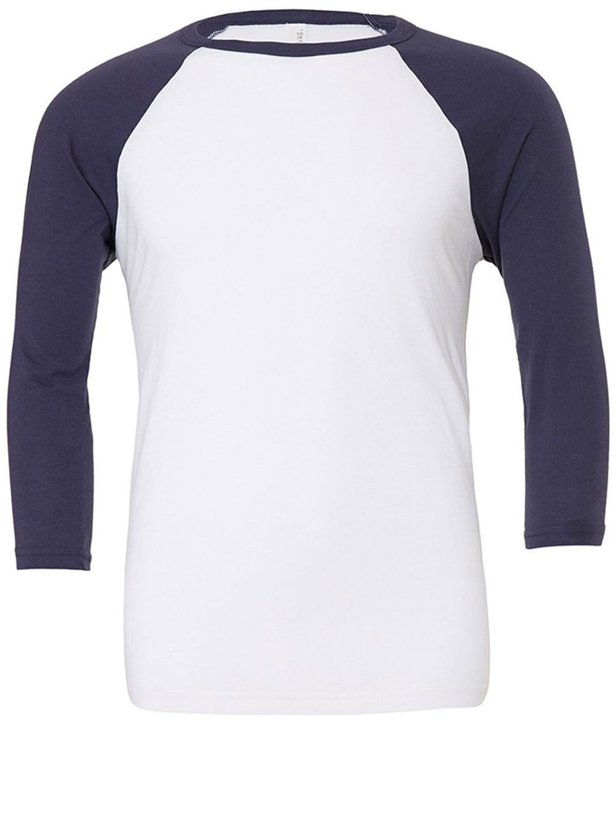 Unisex 3/4 Sleeve Baseball T-Shirt - 0005 - White