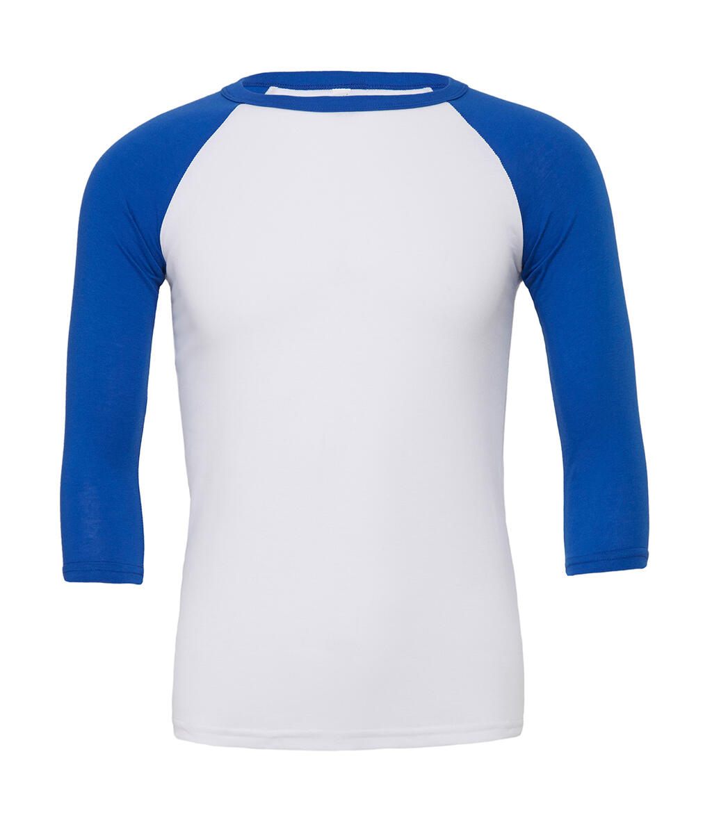 Unisex 3/4 Sleeve Baseball T-Shirt - WHTR - True Royal