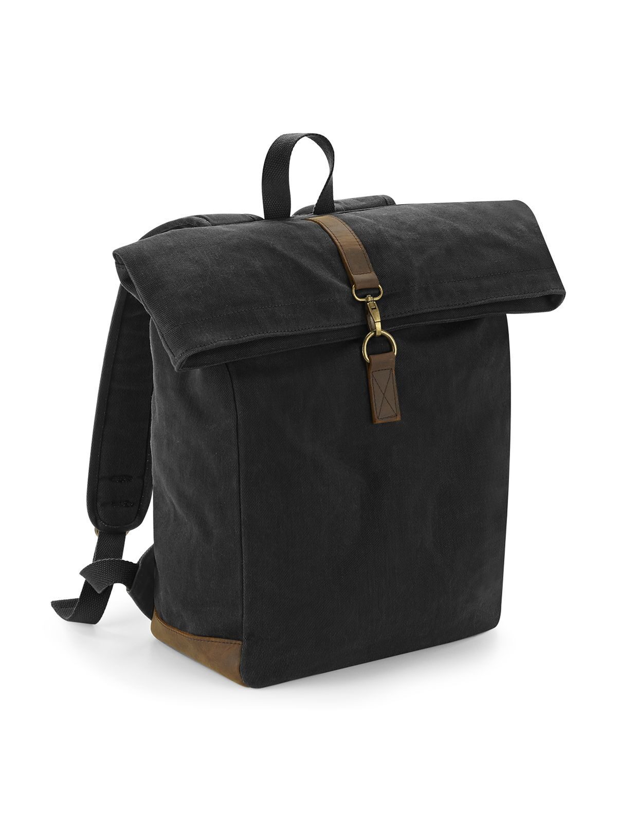 Heritage Waxed Canvas Backpack - BLKL - Black