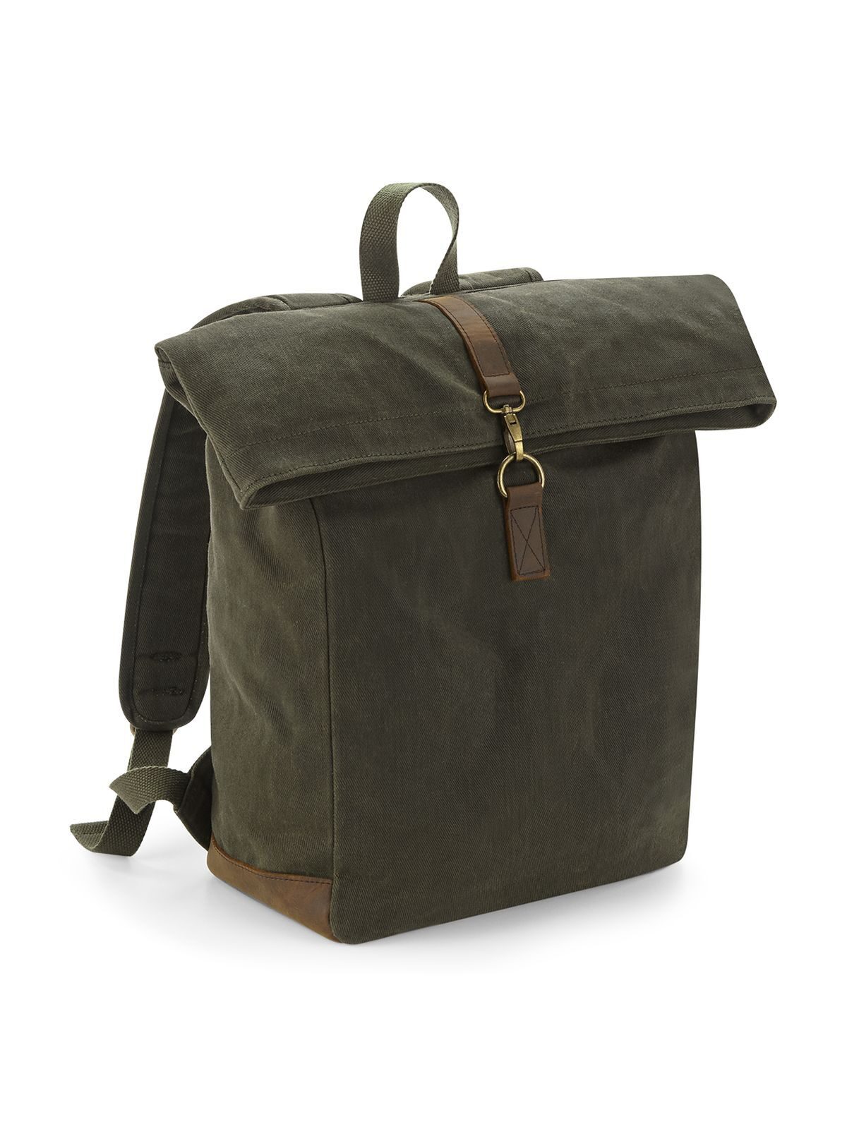 Heritage Waxed Canvas Backpack - OLI - Olive green