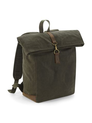 Heritage Waxed Canvas Backpack - OLI - olive green