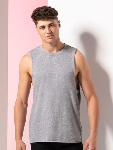 Men's High Neck Slash Armhole Vest