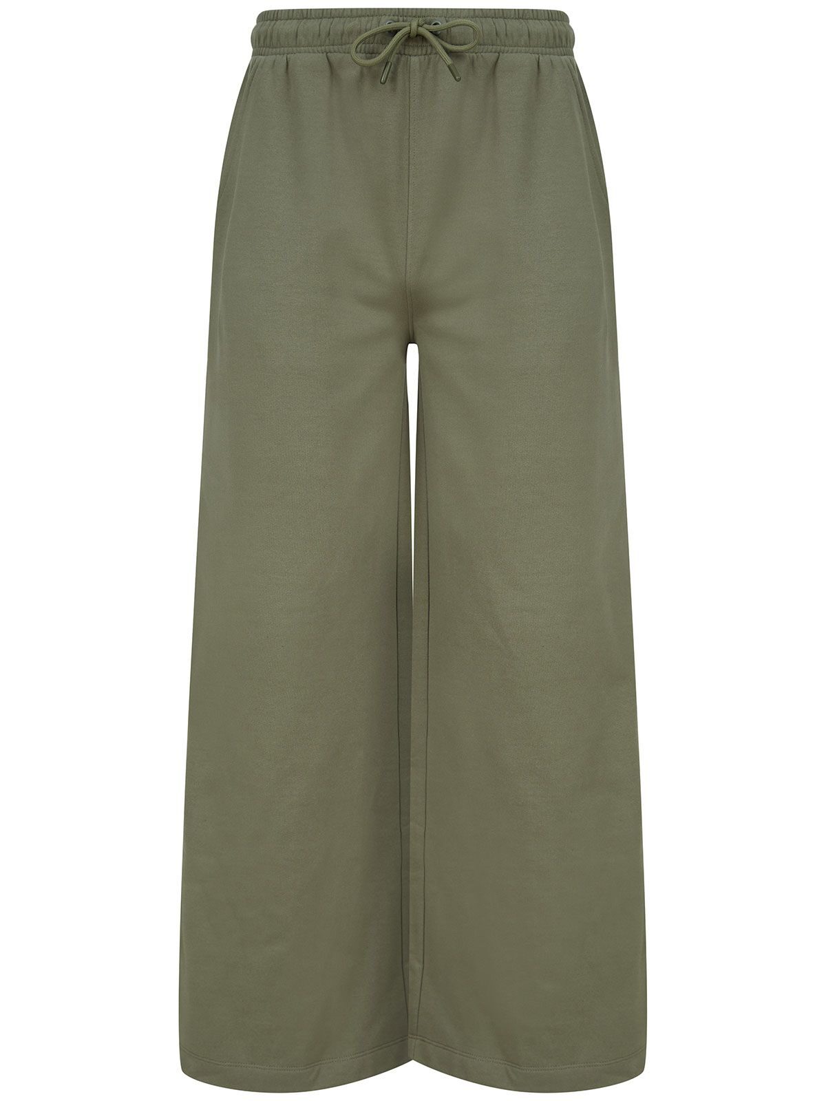 Women's Sustainable Fashion Wide Leg Joggers - khaki