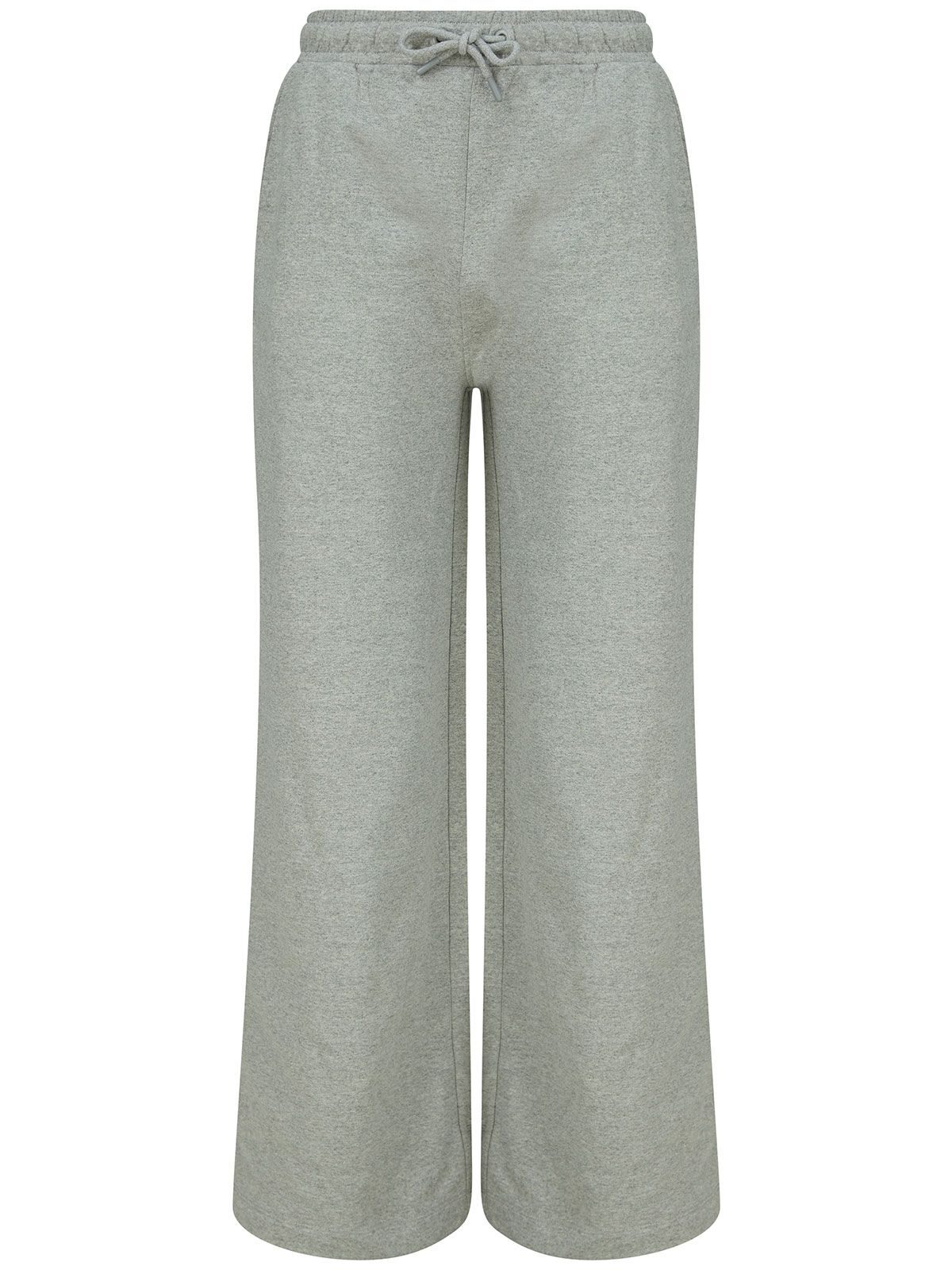 Women's Sustainable Fashion Wide Leg Joggers - heather grey