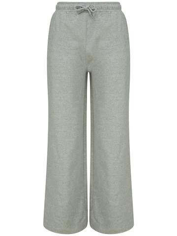 Women's Sustainable Fashion Wide Leg Joggers - HGR - Heather Grey