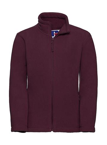 Children's Full Zip Outdoor Fleece - 41 - Burgundy
