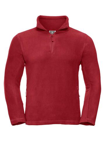 Adults' Quarter Zip Outdoor Fleece - CR - Classic Red