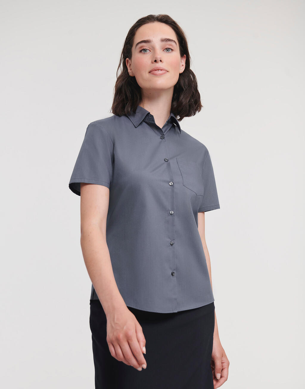 Ladies' Short Sleeve Classic Polycotton Poplin Shirt