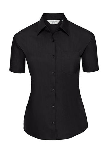 Camicia donna popeline maniche corte - 36 - Black