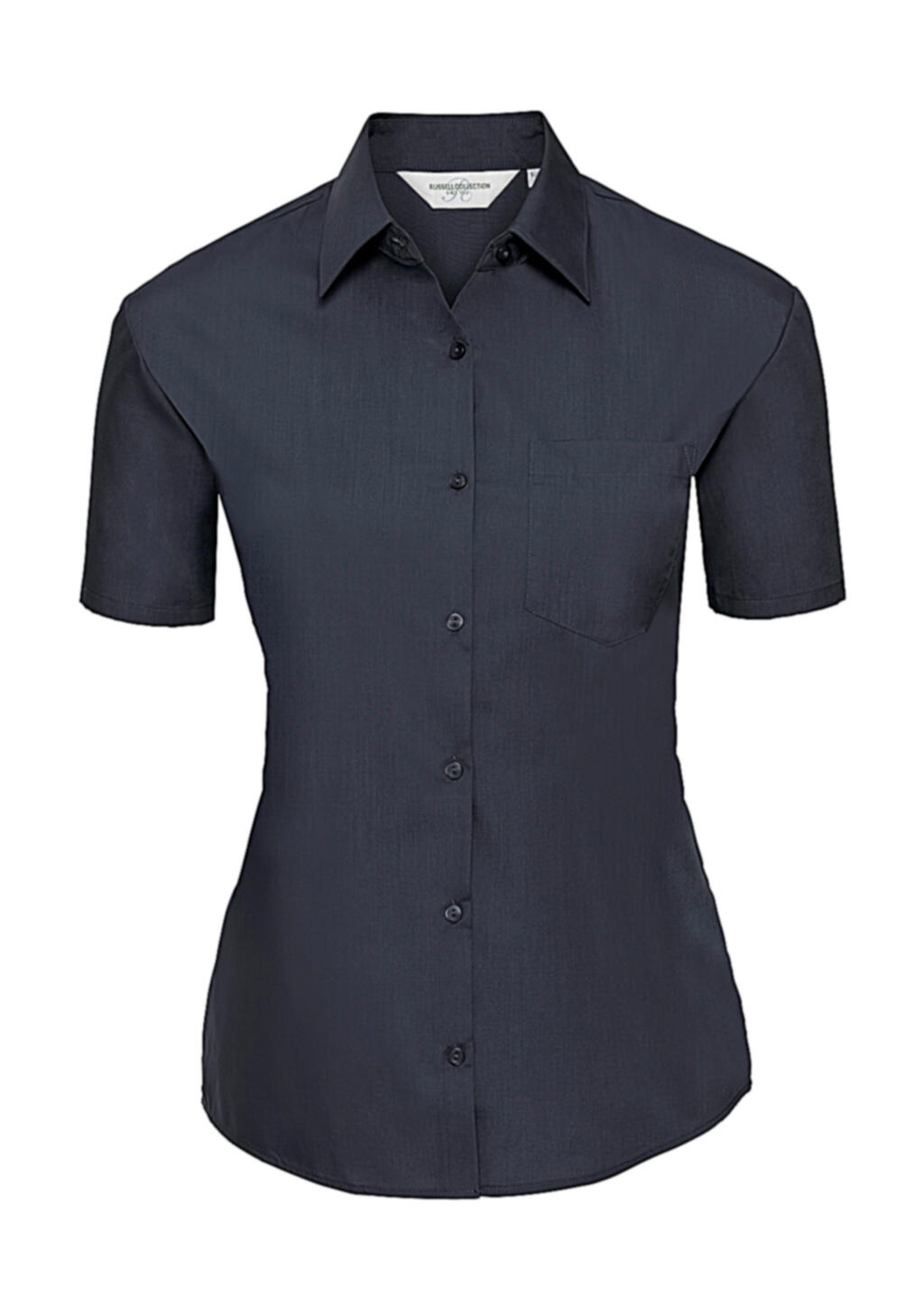 Ladies' Short Sleeve Classic Polycotton Poplin Shirt - French Navy