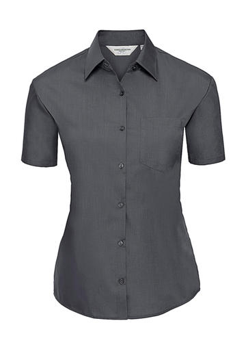 Camicia donna popeline maniche corte - CG - Convoy Grey