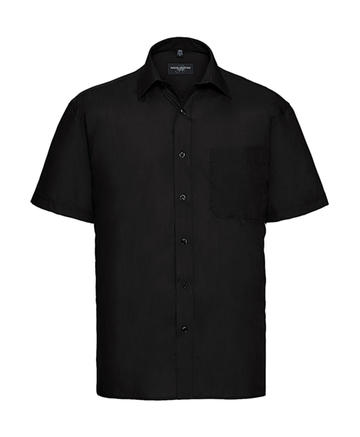 Camicia uomo popeline maniche corte - 36 - Black