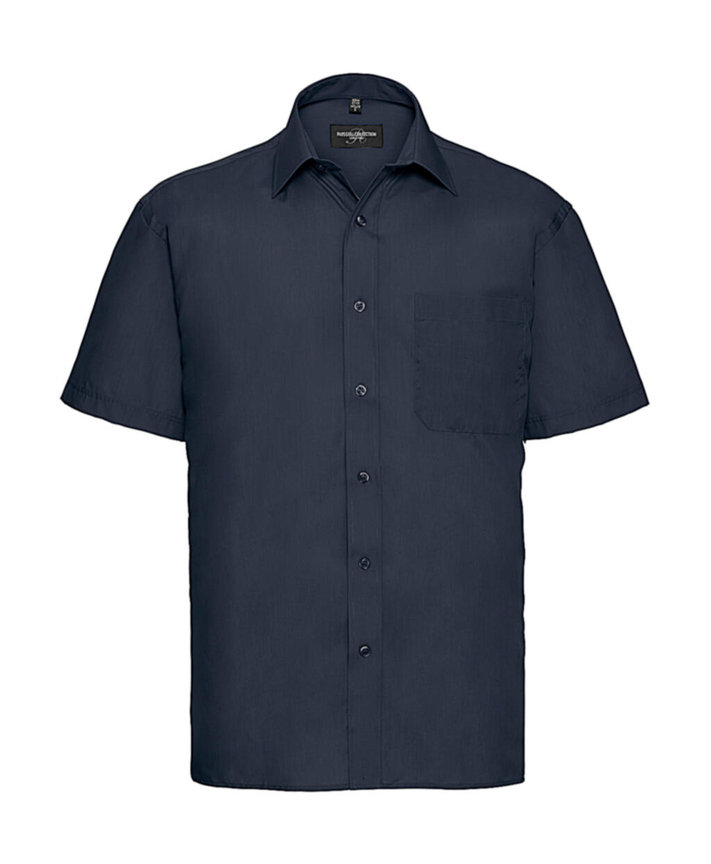 Men's Short Sleeve Classic Polycotton Poplin Shirt - French Navy