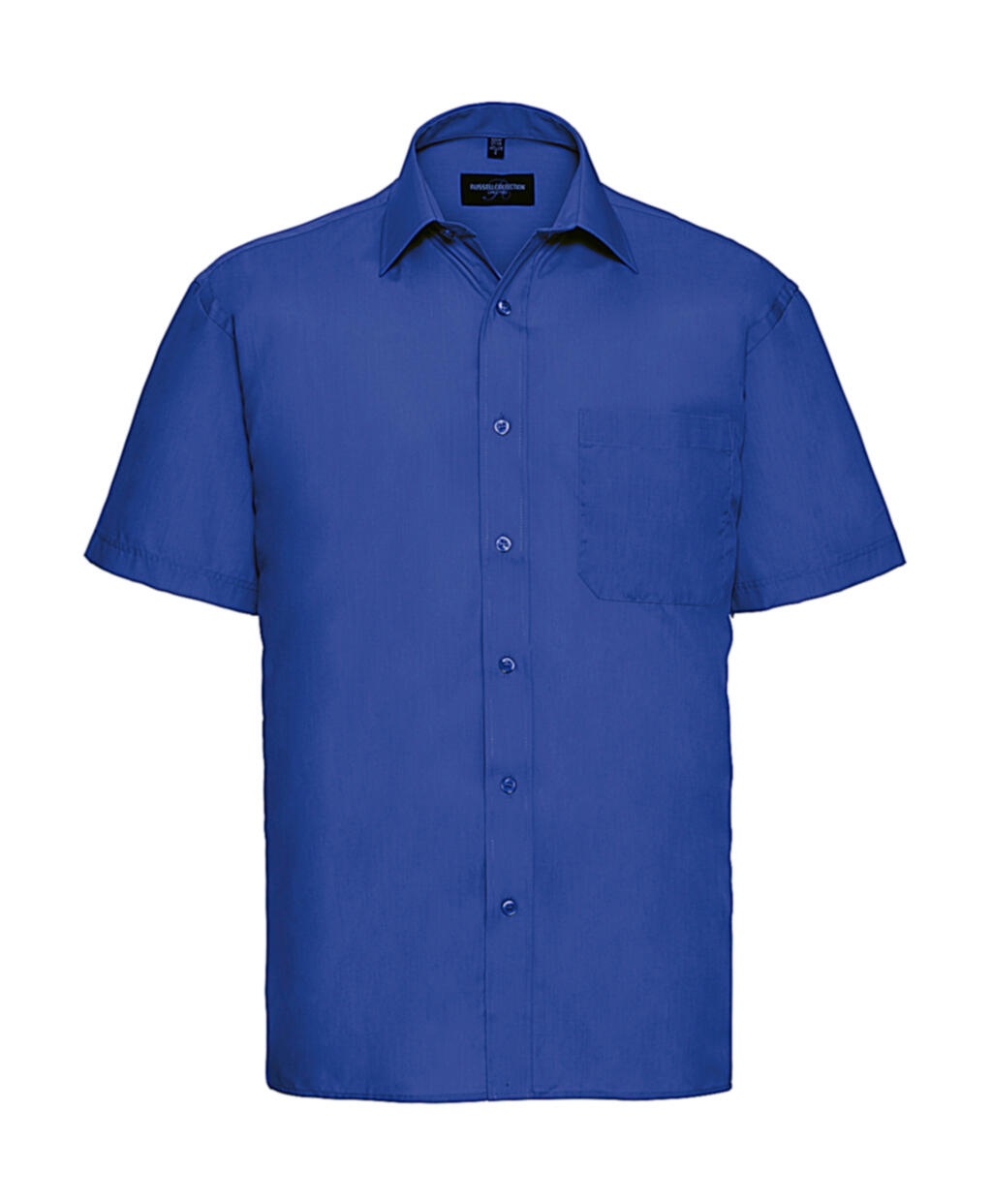 Men's Short Sleeve Classic Polycotton Poplin Shirt - Bright Royal