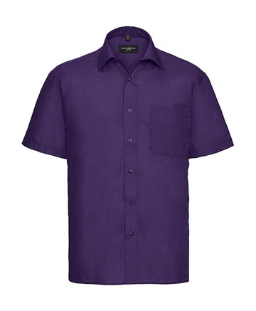 Camicia uomo popeline maniche corte - 81 - PURPLE