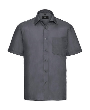 Camicia uomo popeline maniche corte - CG - Convoy Grey