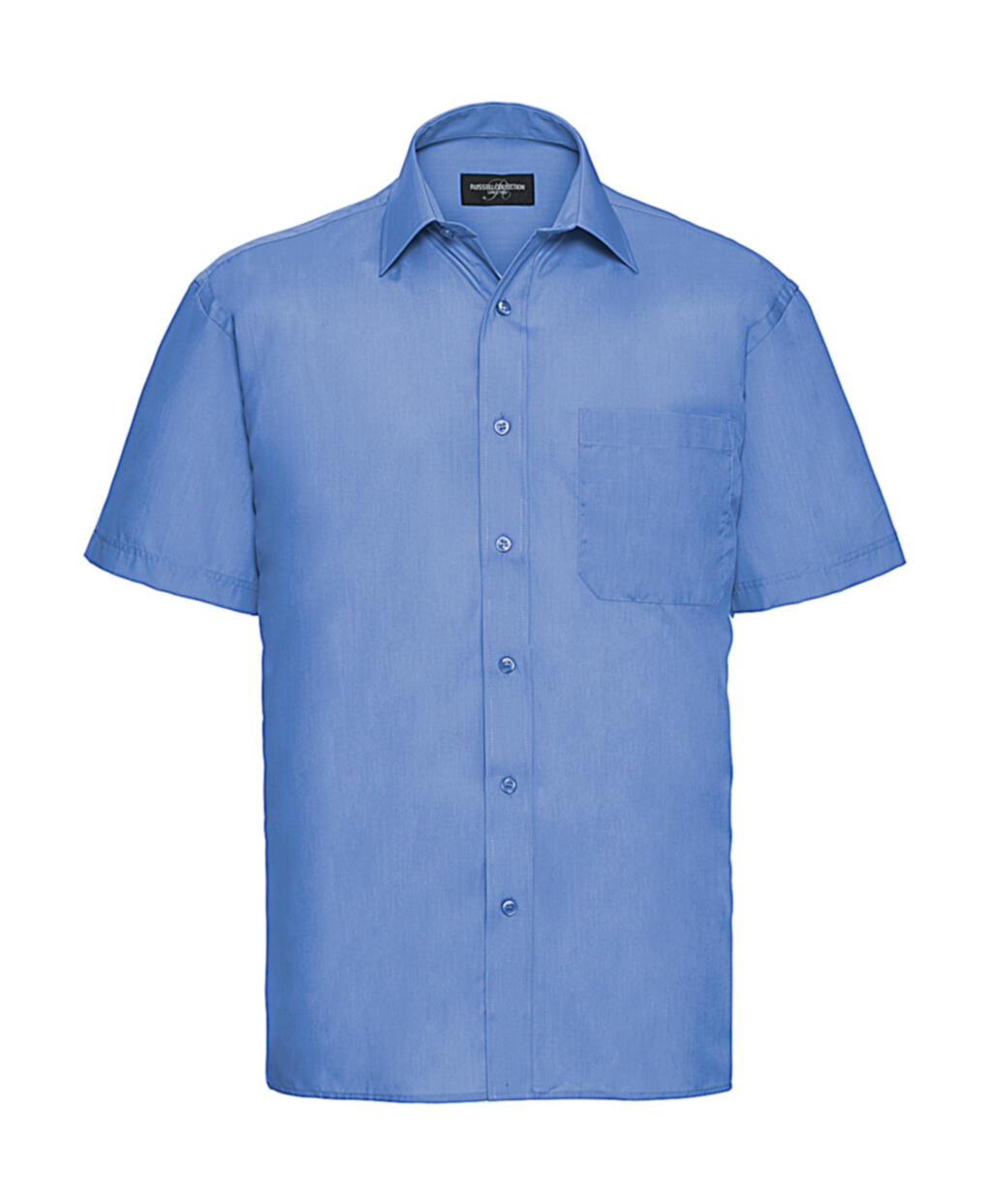 Men's Short Sleeve Classic Polycotton Poplin Shirt - CP - Corporate Blue
