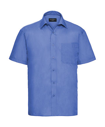 Camicia uomo popeline maniche corte - CP - Corporate Blue