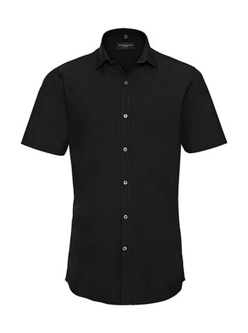 Camicia uomo Stretch mezza manica Ultimate - 36 - Black