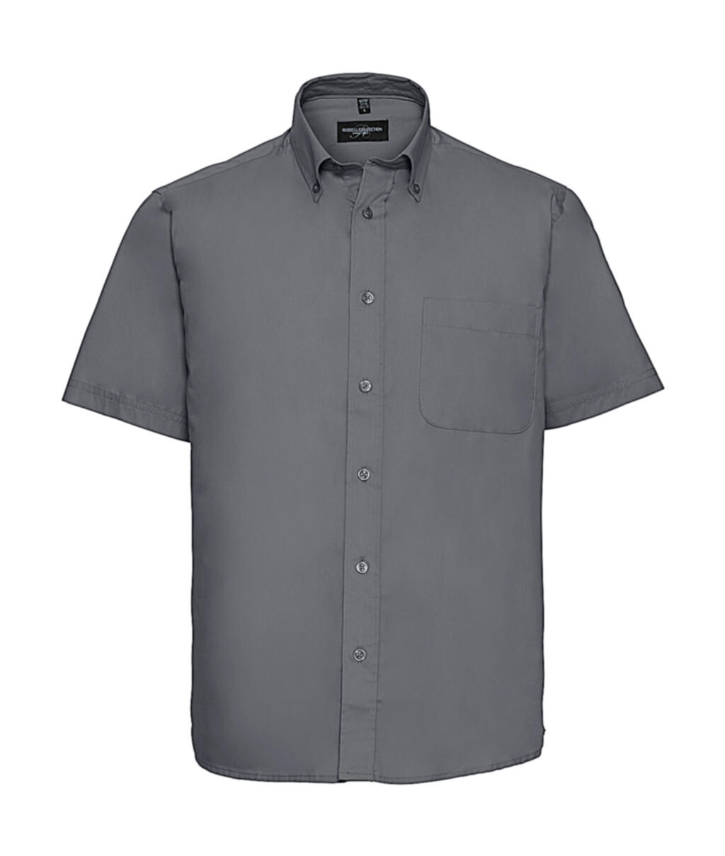 Camicia uomo Twill Classic maniche corte - Zinc