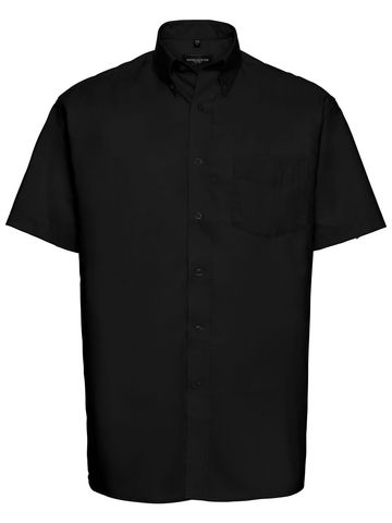 Camicia uomo Oxford maniche corte - 36 - Black