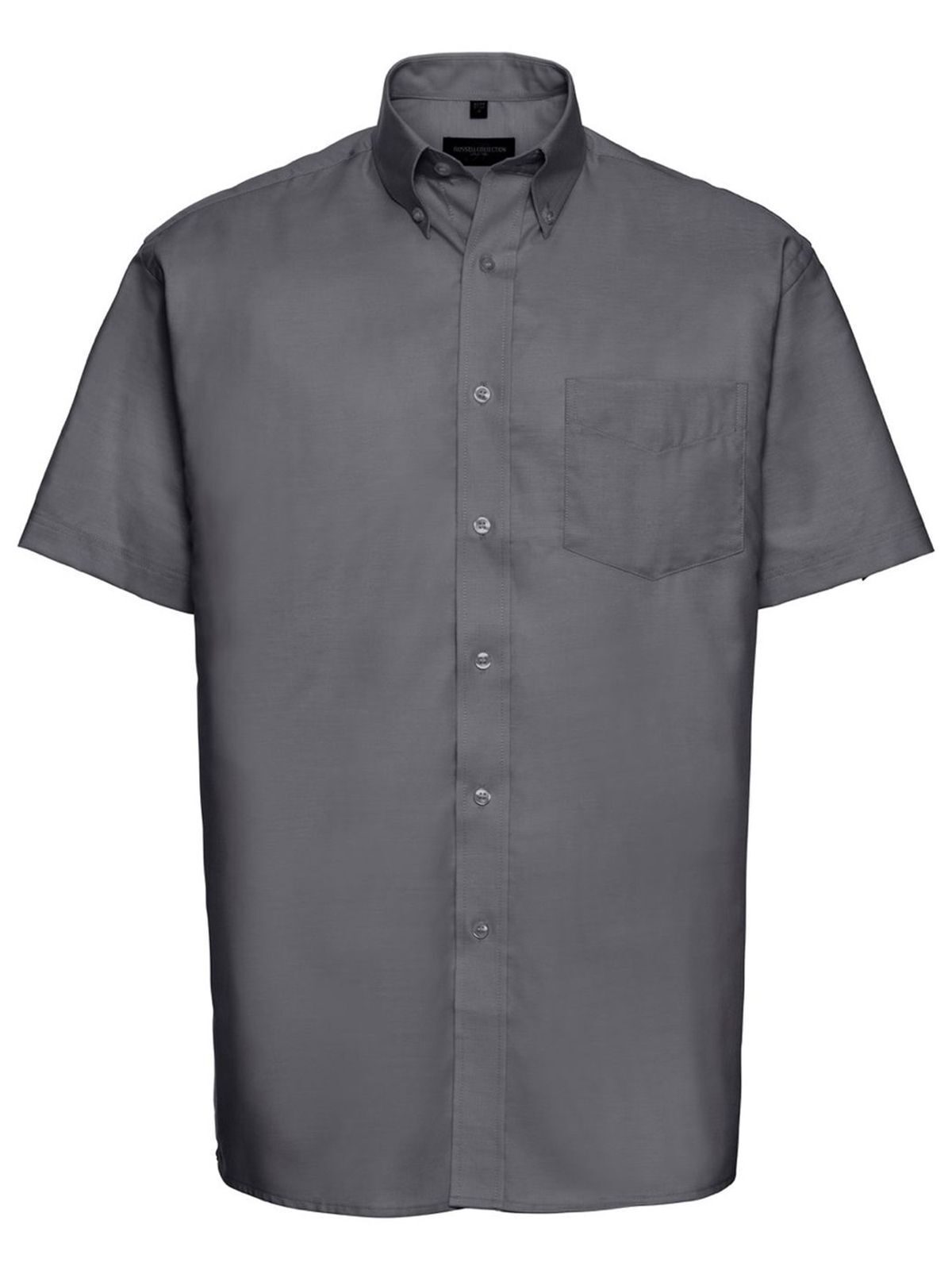 Men's Short Sleeve Classic Oxford Shirt - SI - Silver