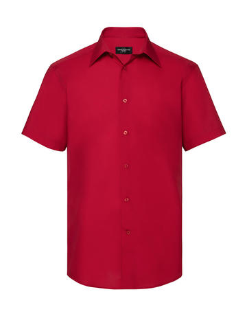 Camicia uomo popeline maniche corte - CR - Classic Red