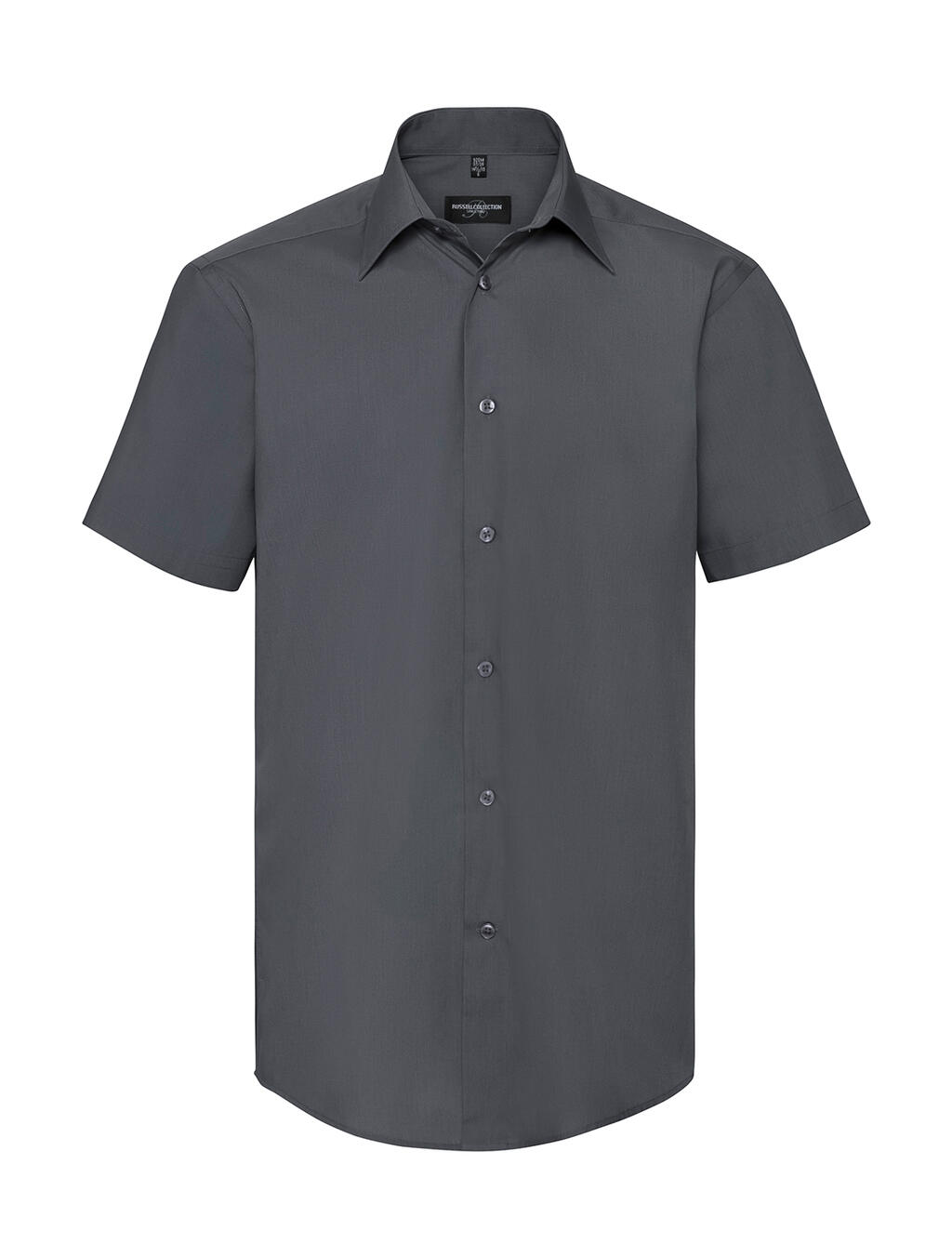 Camicia uomo popeline maniche corte - Convoy Grey