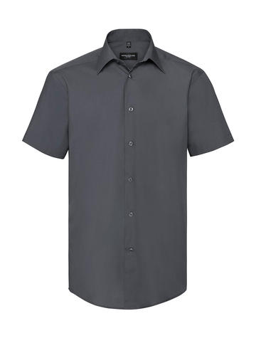 Camicia uomo popeline maniche corte - CG - Convoy Grey