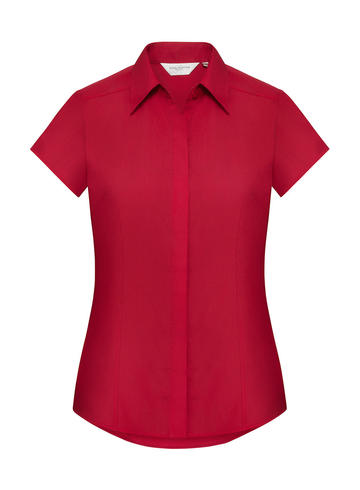 Camicia donna popeline maniche corte - CR - Classic Red