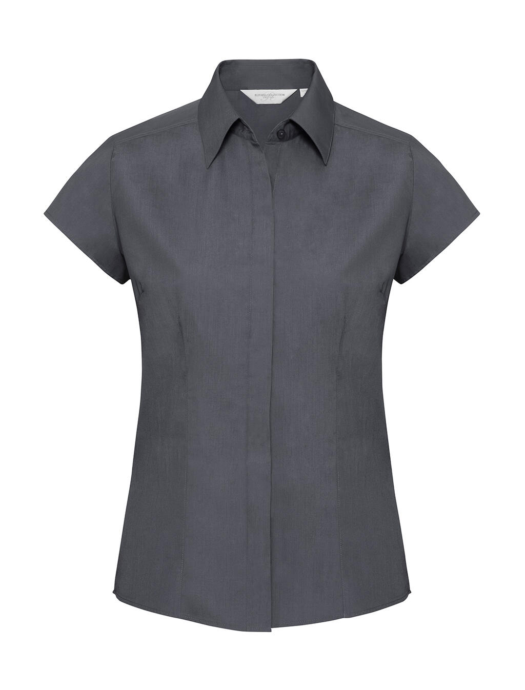 Camicia donna popeline maniche corte - Convoy Grey