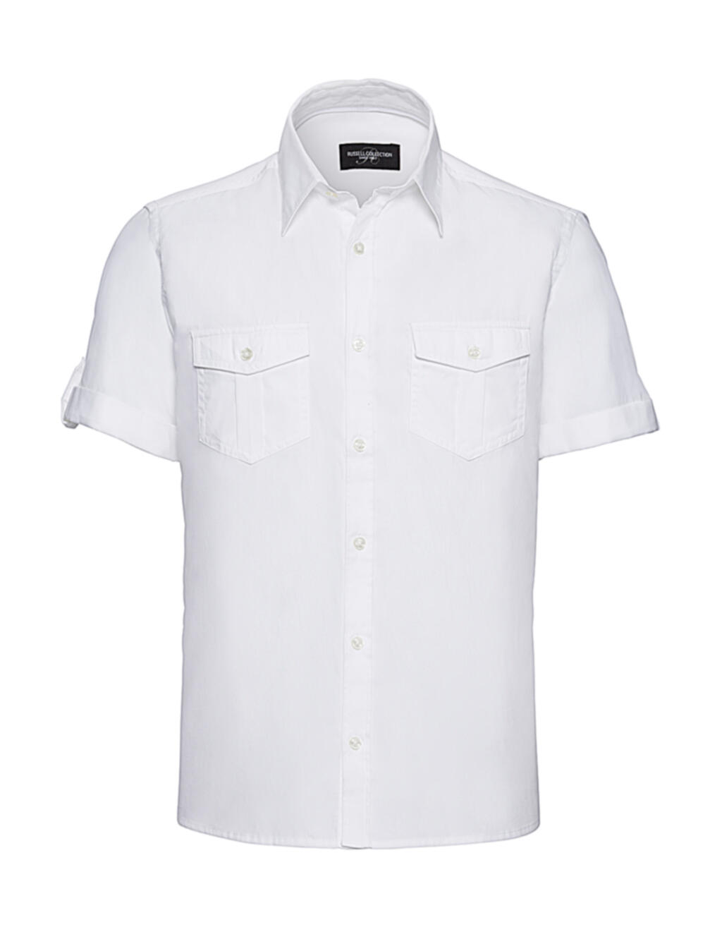 Camicia uomo maniche corte con risvolto - 30 - White
