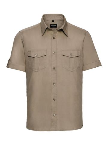 Camicia uomo maniche corte con risvolto - 3M - Khaki