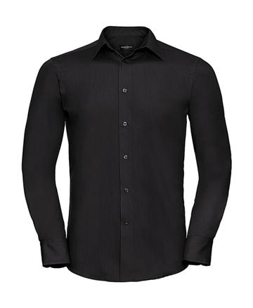 Camicia uomo popeline maniche lunghe - 36 - Black