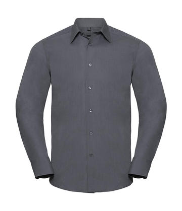 Camicia uomo popeline maniche lunghe - CG - Convoy Grey