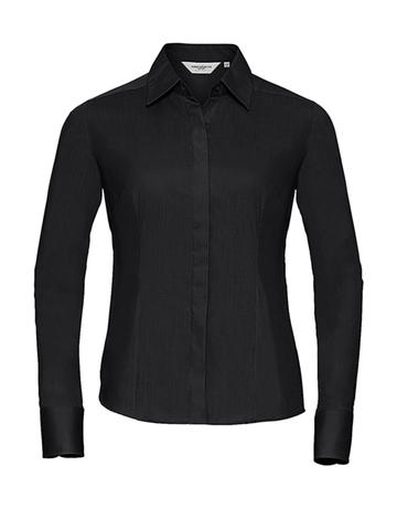 Camicia donna popeline maniche lunghe - 36 - Black