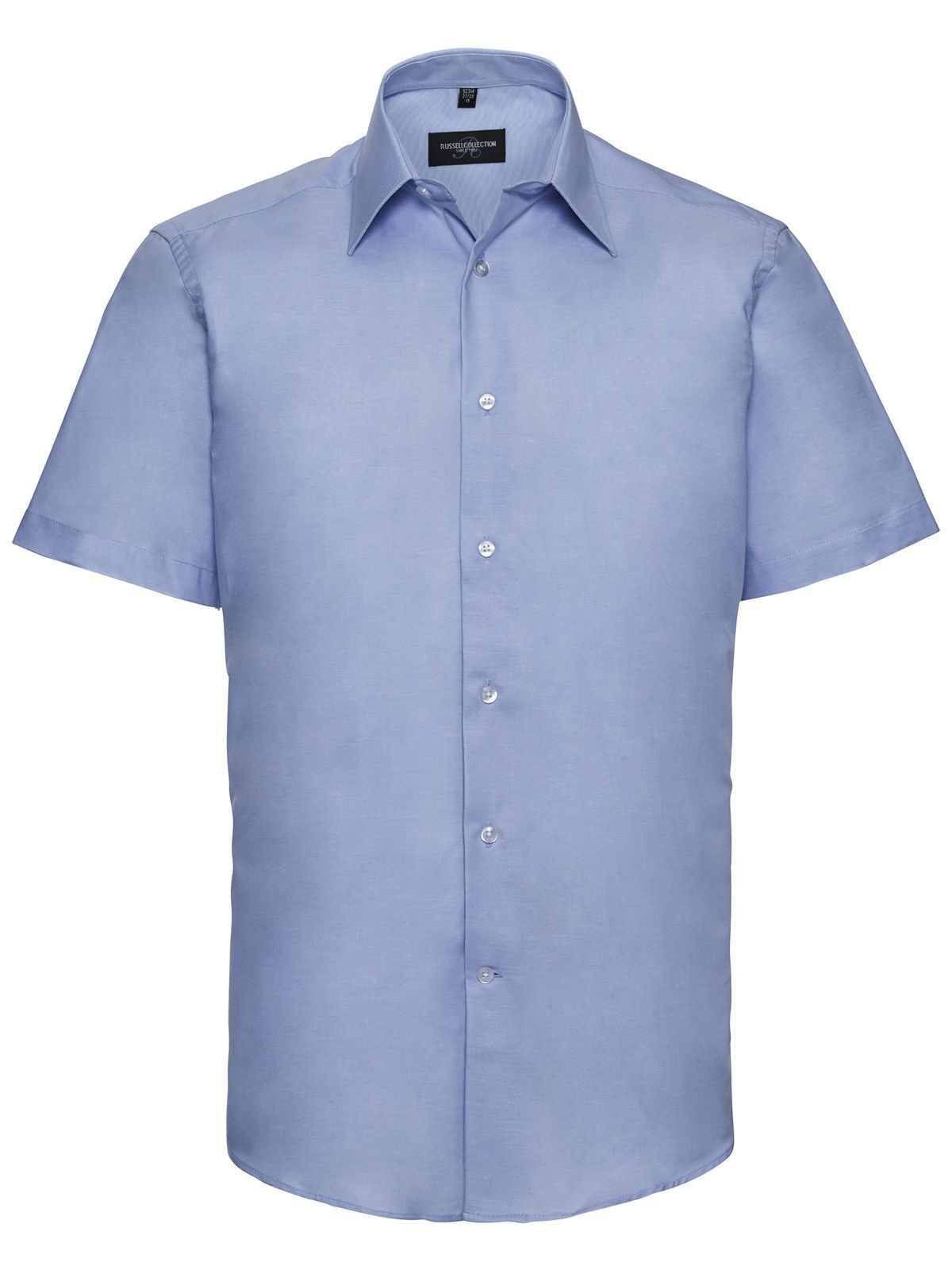 Men's Short Sleeve Tailored Oxford Shirt - OD - Oxford Blue