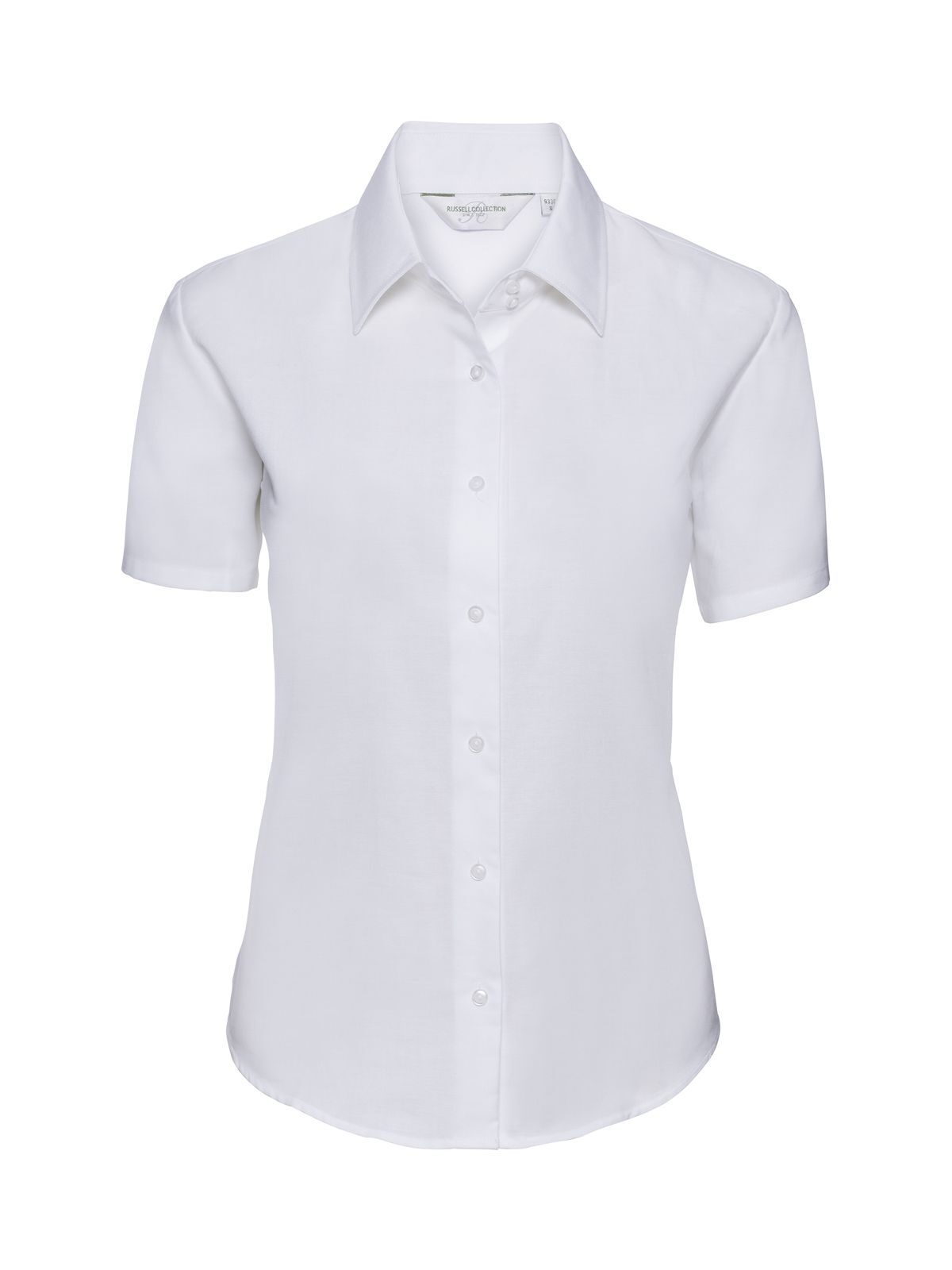 Ladies' Short Sleeve Tailored Oxford Shirt - 30 - White