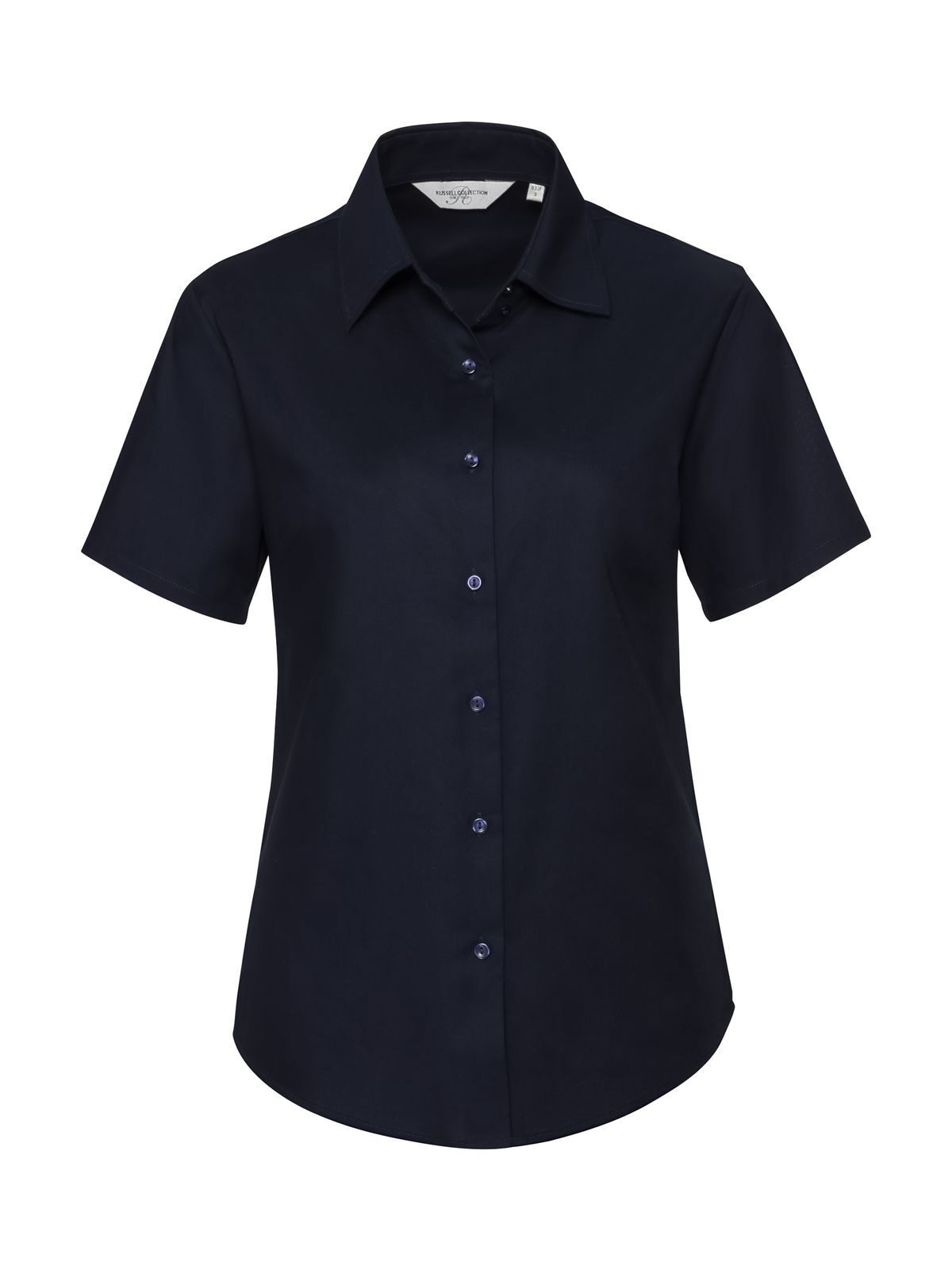 Ladies' Short Sleeve Tailored Oxford Shirt - 203 - BRIGHT NAVY