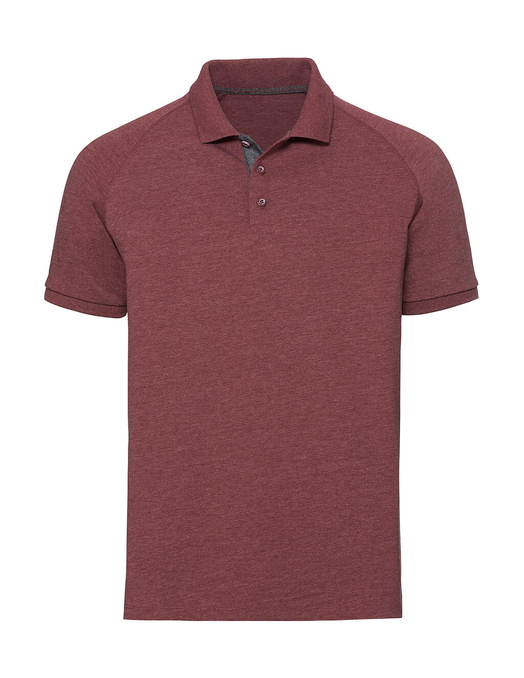 Polo uomo Jersey HD Raglan - Maroon Marl